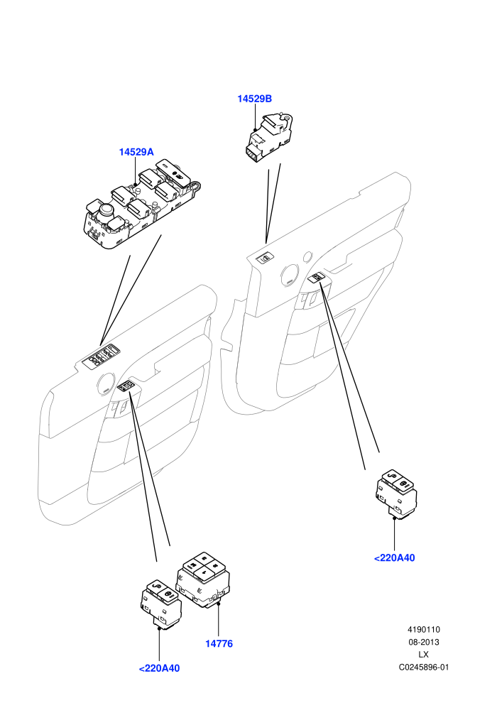 Switches (Front And Rear Doors)((V)TOHA999999)