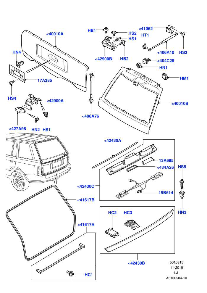Luggage Compartment Door (Less Armoured)((V)TO9A999999)
