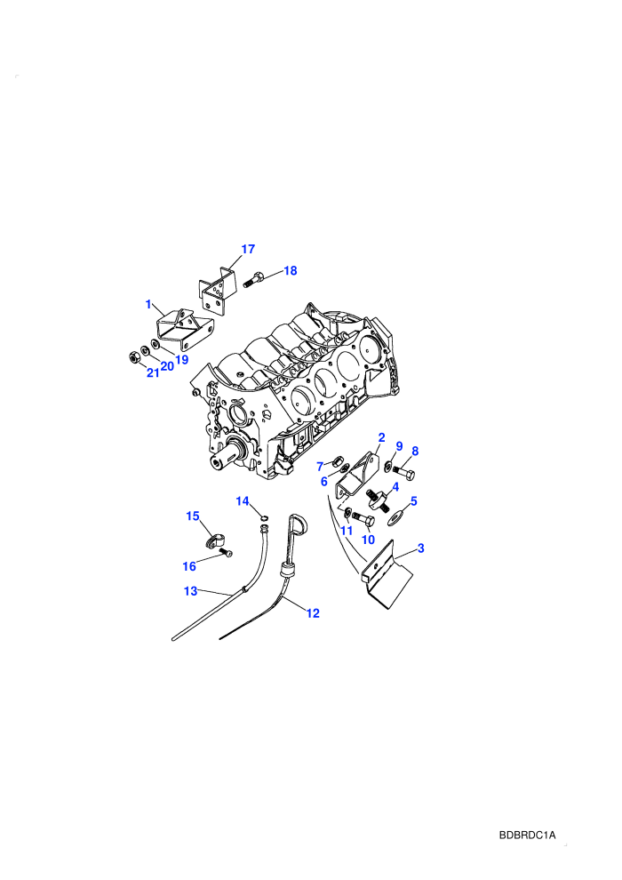 Mountings-Dipstick (V8 EFI Petrol)