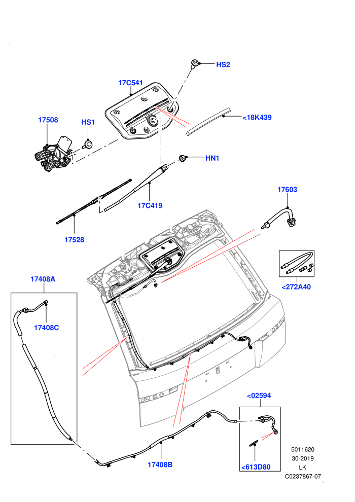 Rear Window Wiper And Washer