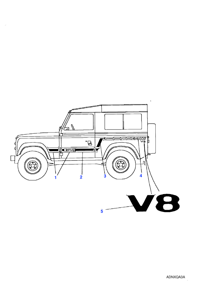 Body Tapes (90 Wheelbase,County,V8)((V)TOAA271214)