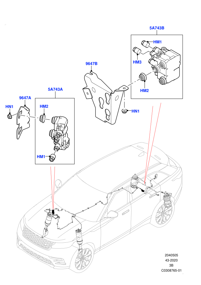 Air Suspension Compressor And Lines (With Four Corner Air Suspension)(Air Suspension Lines)((V)FROMMA000001)