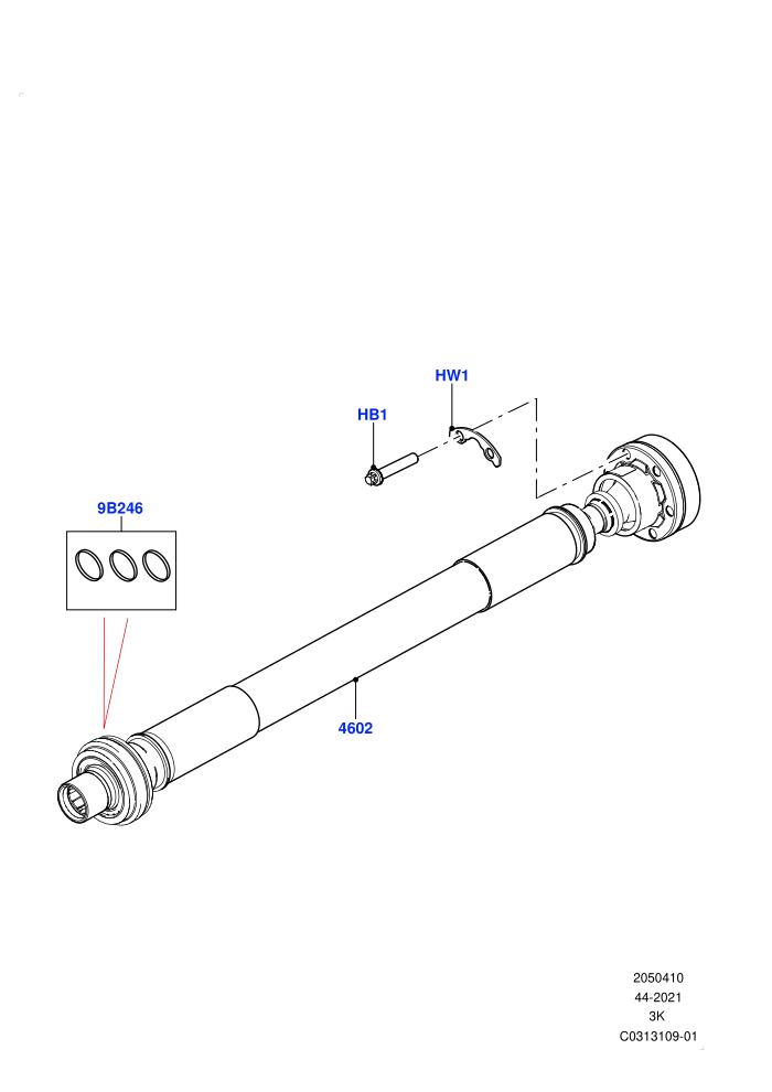 Drive Shaft - Front Axle Drive (Propshaft)