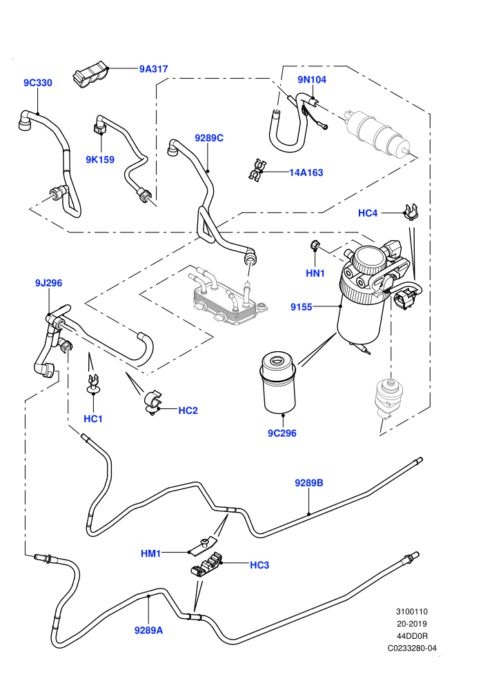 Fuel Lines (4.4L DOHC DITC V8 Diesel)((V)FROMBA000001)