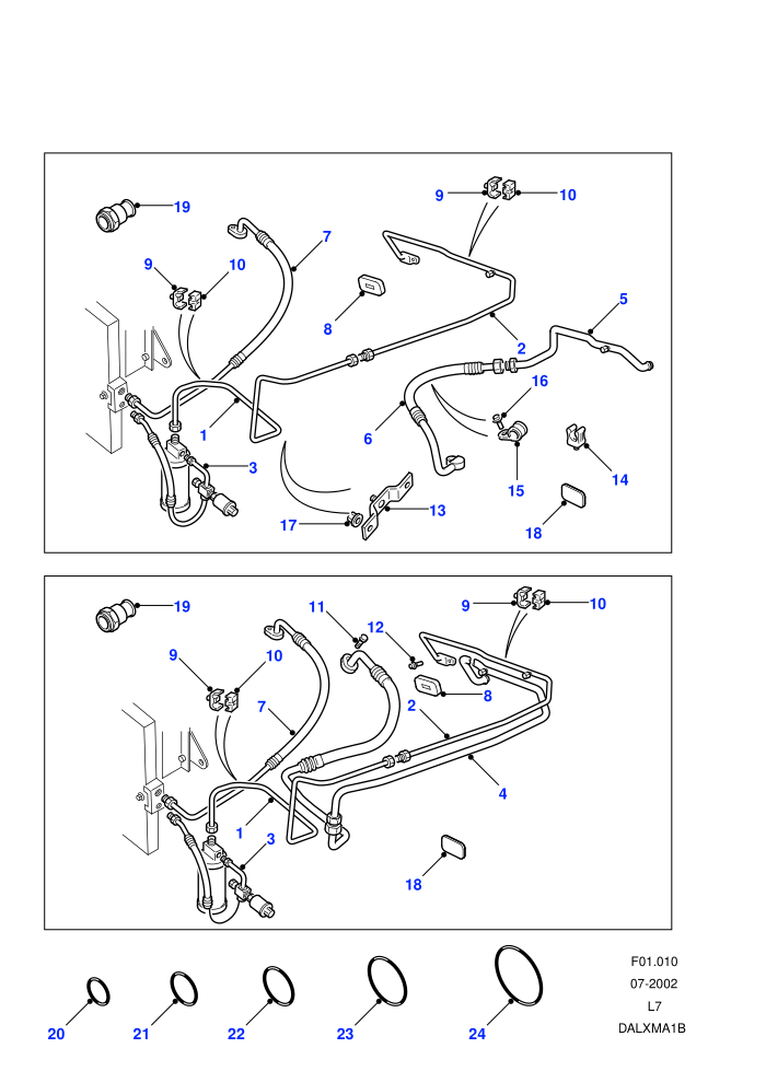 Hoses (With Air Conditioning)