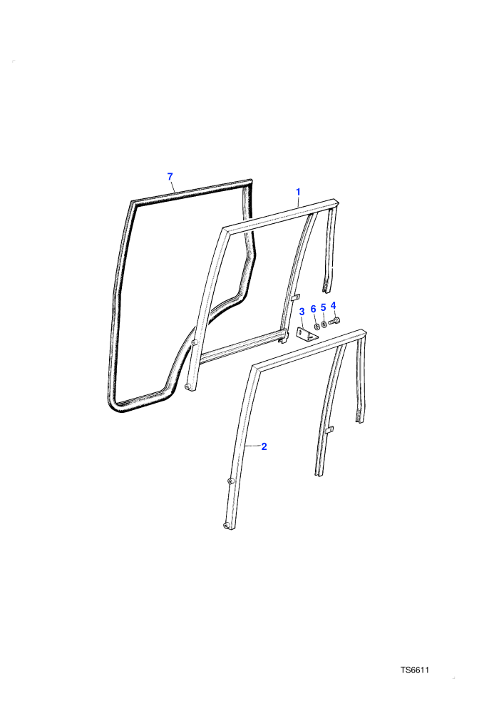 Rear Door Frame & Seals (4 Door Station Wagon)
