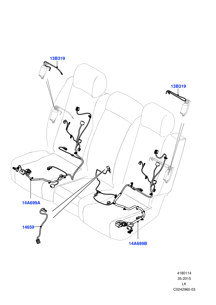 Wiring - Seats (Rear Seats)((V)TOHA999999)