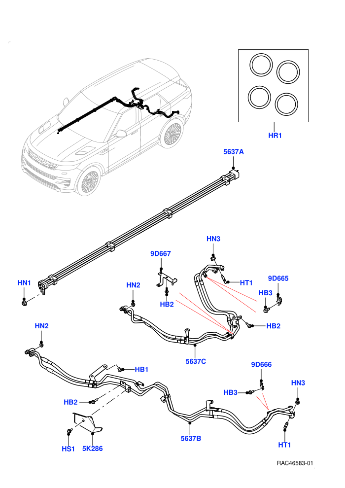 Dynamic Suspension Pipes - Rear (Dynamic Air Suspension w/Kinetic)((V)FROMRA000001)