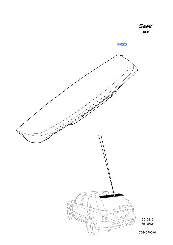 Spoiler And Related Parts (Red Sport LE)((V)FROMDA000001)