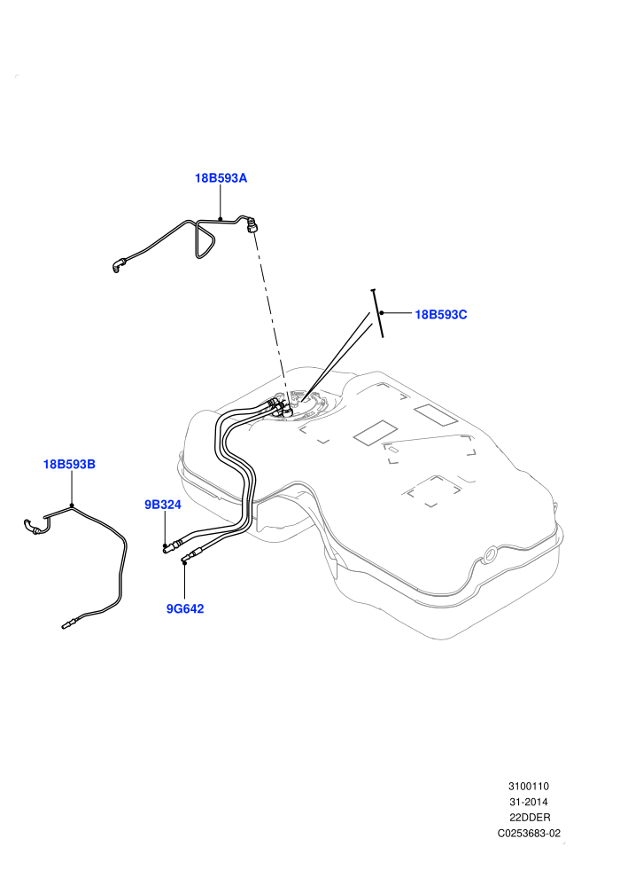 Fuel Lines (2.2L CR DI 16V Diesel)(Rear)
