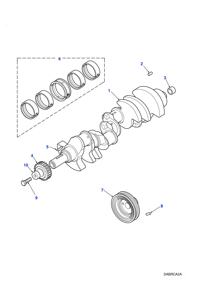Crankshaft & Bearings (4.0L V8 Efi Petrol LC,4.6L V8 Efi Petrol LC,V8 EFI Petrol)