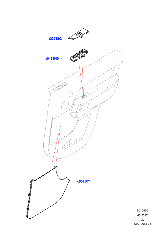 Rear Door Trim Installation (For Switches,Speaker Grille)((V)FROMJA000001)