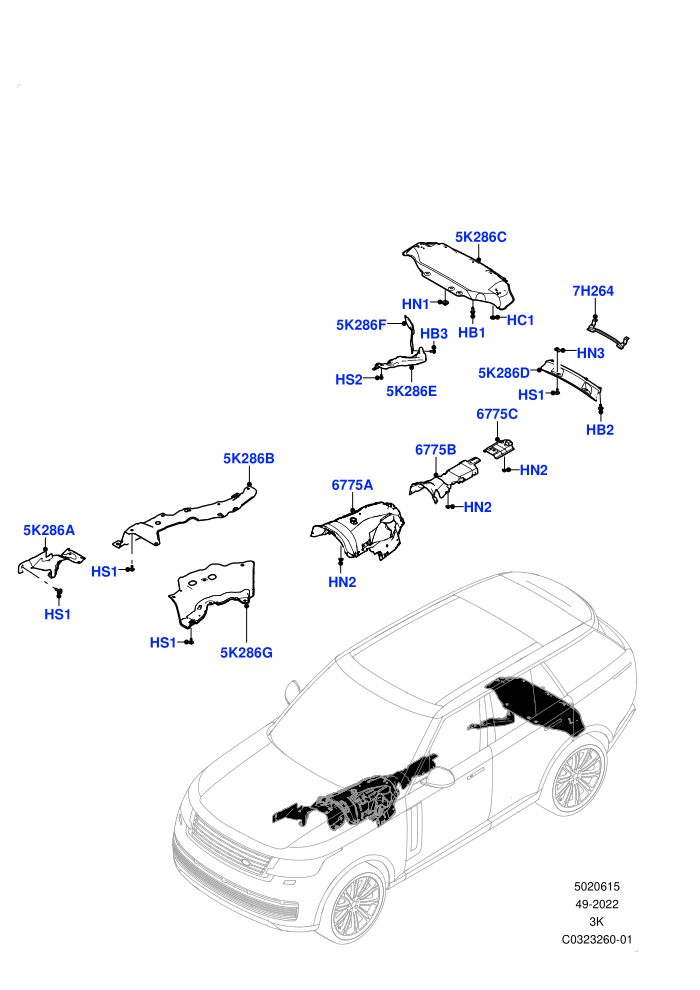 Splash And Heat Shields (Electric Engine Battery-PHEV)((V)FROMPA000001)