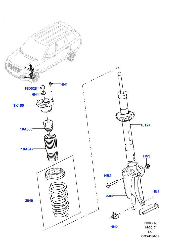 Front Suspension Struts And Springs (With Standard Duty Coil Spring Susp)((V)FROMHA000001)