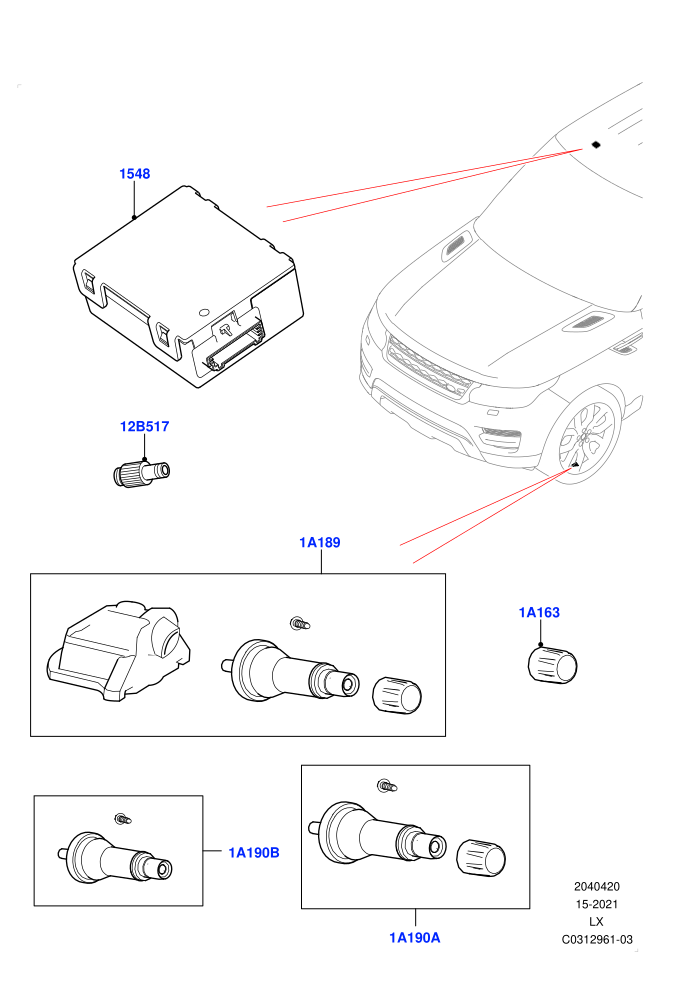 Tyre Pressure Monitor System (With Tyre Pressure Sensors)((V)FROMMA789162)