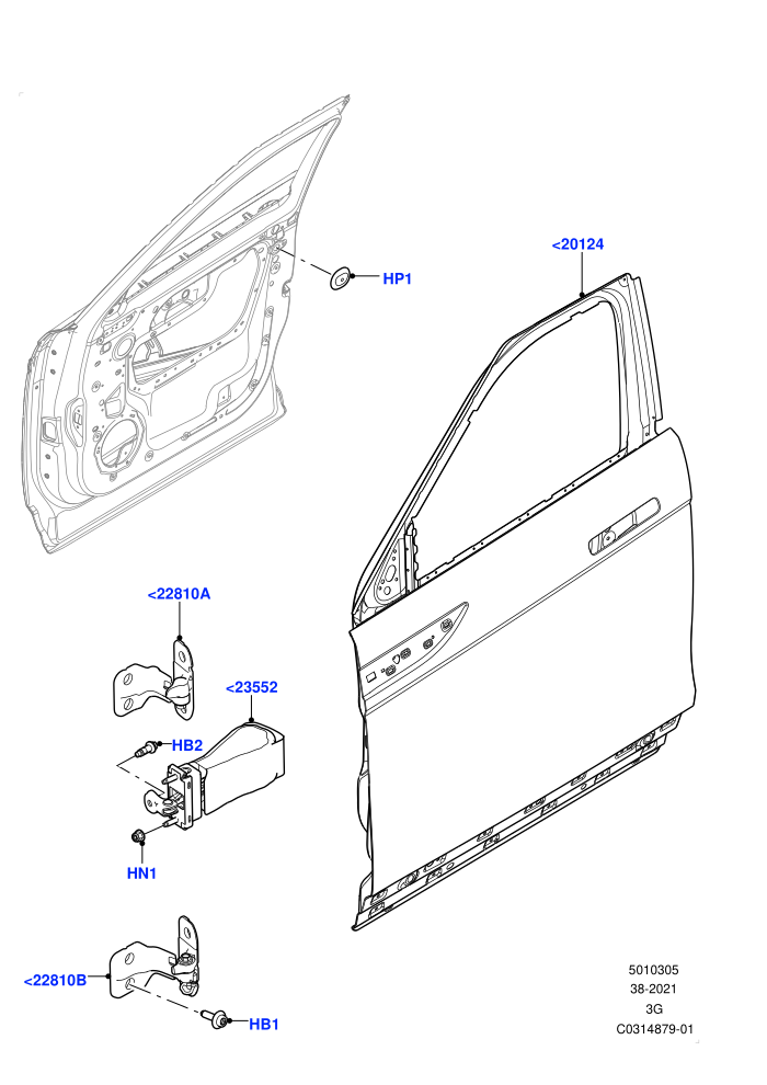 Front Doors, Hinges & Weatherstrips (Itatiaia (Brazil))(Door And Fixings)
