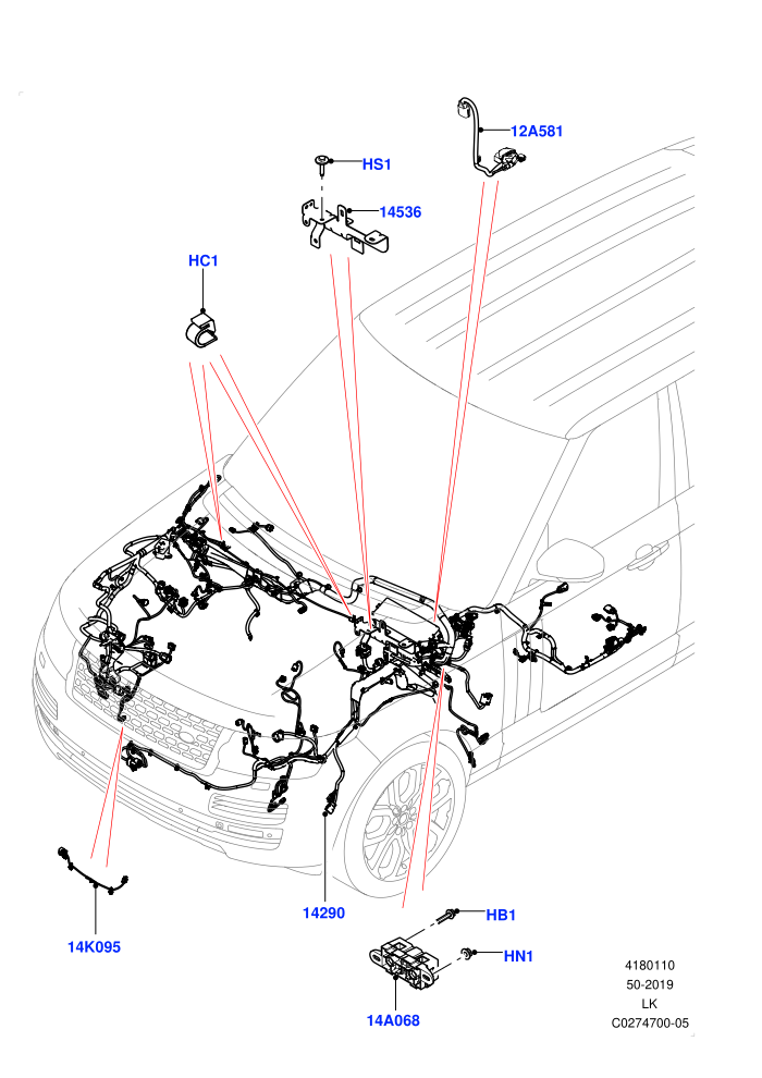 Electrical Wiring - Engine And Dash (Engine Compartment)((V)FROMHA000001)