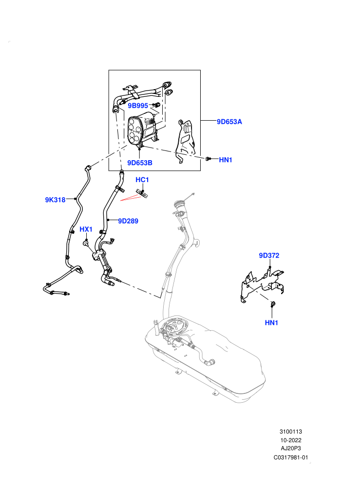 Carbon Canister (1.5L AJ20P3 Petrol High PHEV,Halewood (UK),Tank PHEV Less DMTL)((V)FROMPH000001)