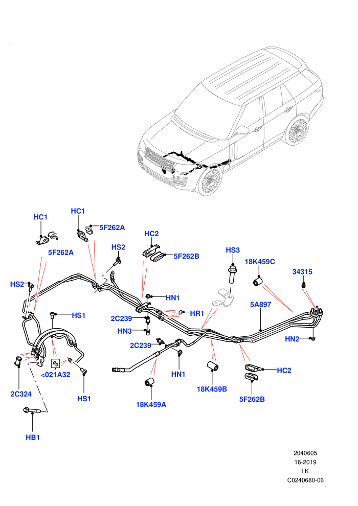 Active Anti-Roll Bar System (4.4L DOHC DITC V8 Diesel,5.0 Petrol AJ133 DOHC CDA,5.0L OHC SGDI SC V8 Petrol - AJ133,With ACE Suspension)(ARC Pipes,Front)((V)TOJA999999)