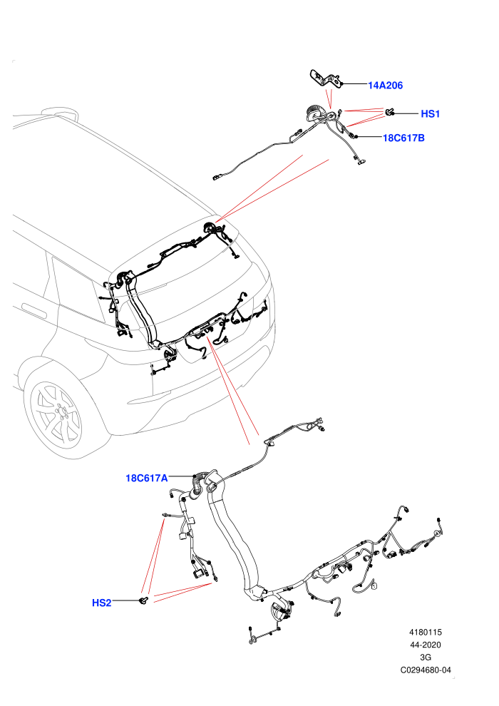 Electrical Wiring - Body And Rear (Halewood (UK))(Tailgate)