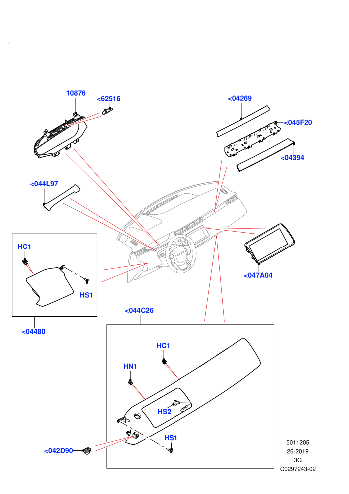 Instrument Panel (Changsu (China))(Centre,External Components)