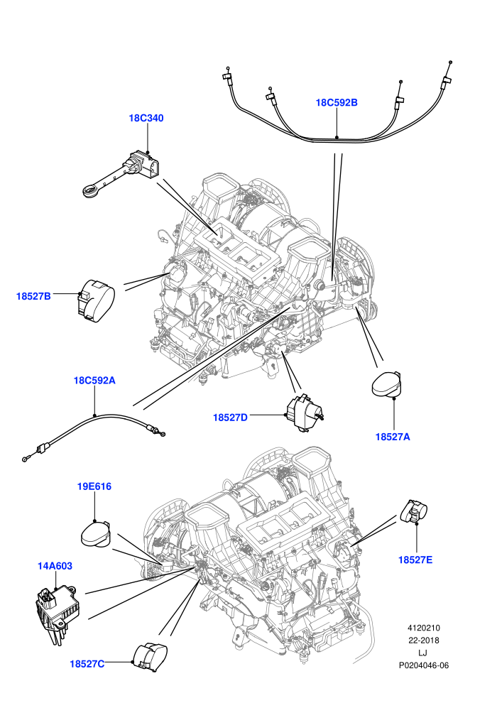 Heater/Air Cond.Internal Components (Page B)((V)FROMAA000001)