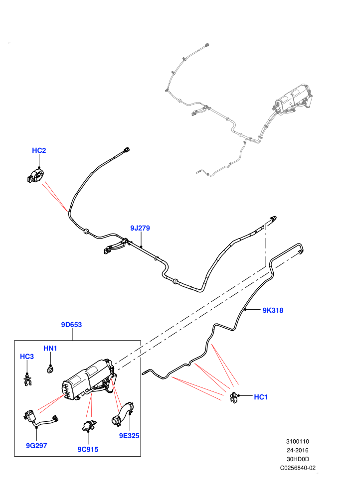 Fuel Lines (3.0L DOHC GDI SC V6 PETROL,EU2,Fuel Tank Filler Neck - DMTL,SULEV Requirements)(Rear)((V)TOJA999999 (V)FROMFA000001)