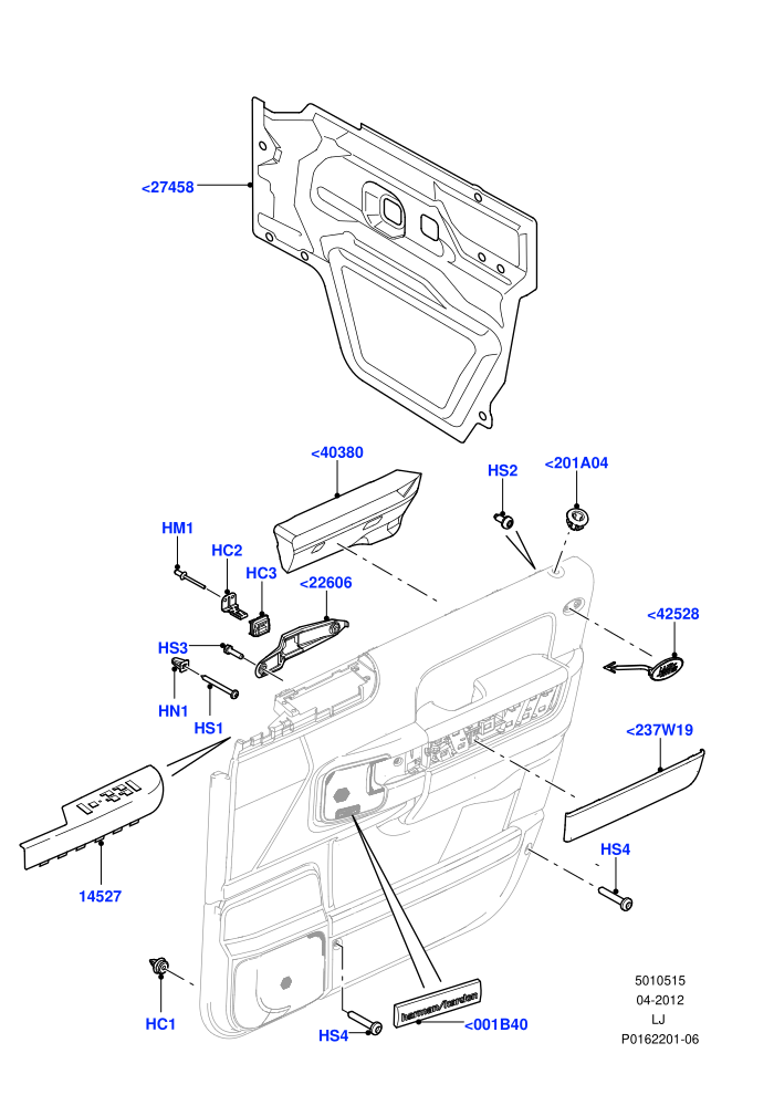 Front Door Trim Installation ((V)TO9A999999 (V)FROM7A000001)