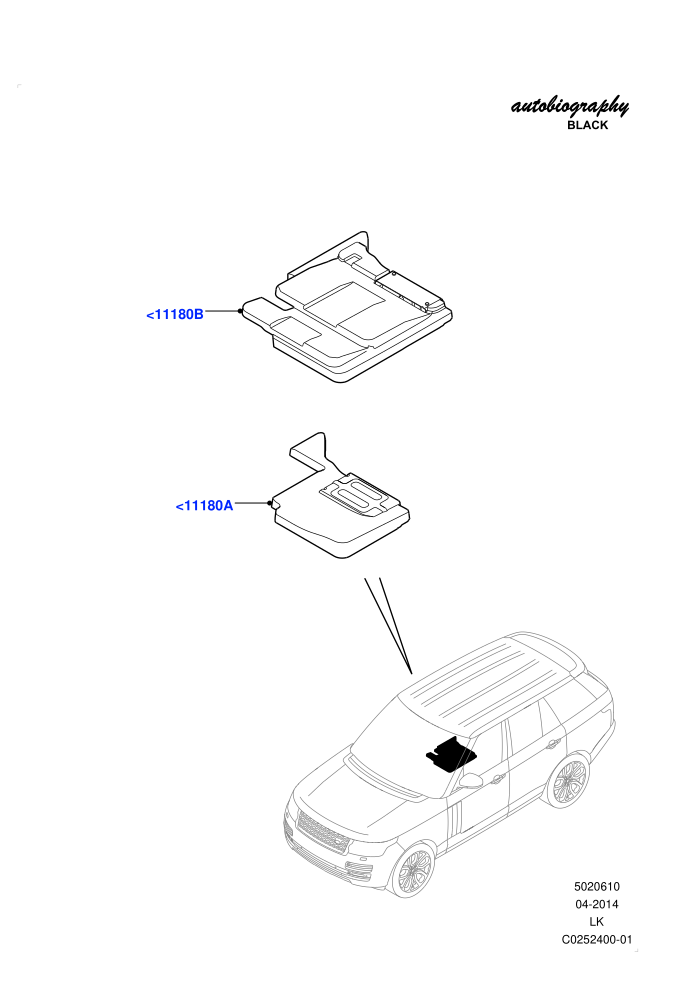 Insulators - Rear (Console Deployable Tables)(Passenger Compartment)((V)TOGA999999 (V)FROMEA000001)
