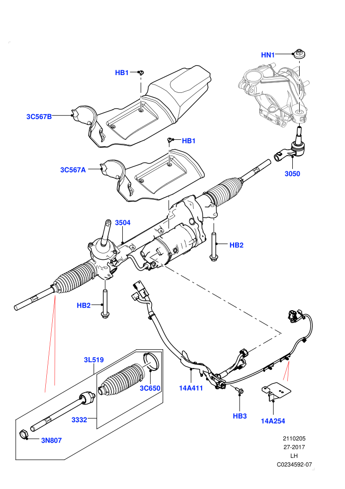Steering Gear (Halewood (UK),LHD)