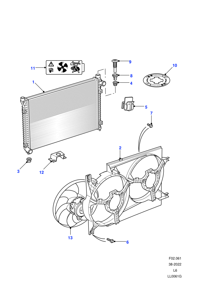 Radiator Fan And Shroud (Less Air Conditioning,With Petrol Engines)