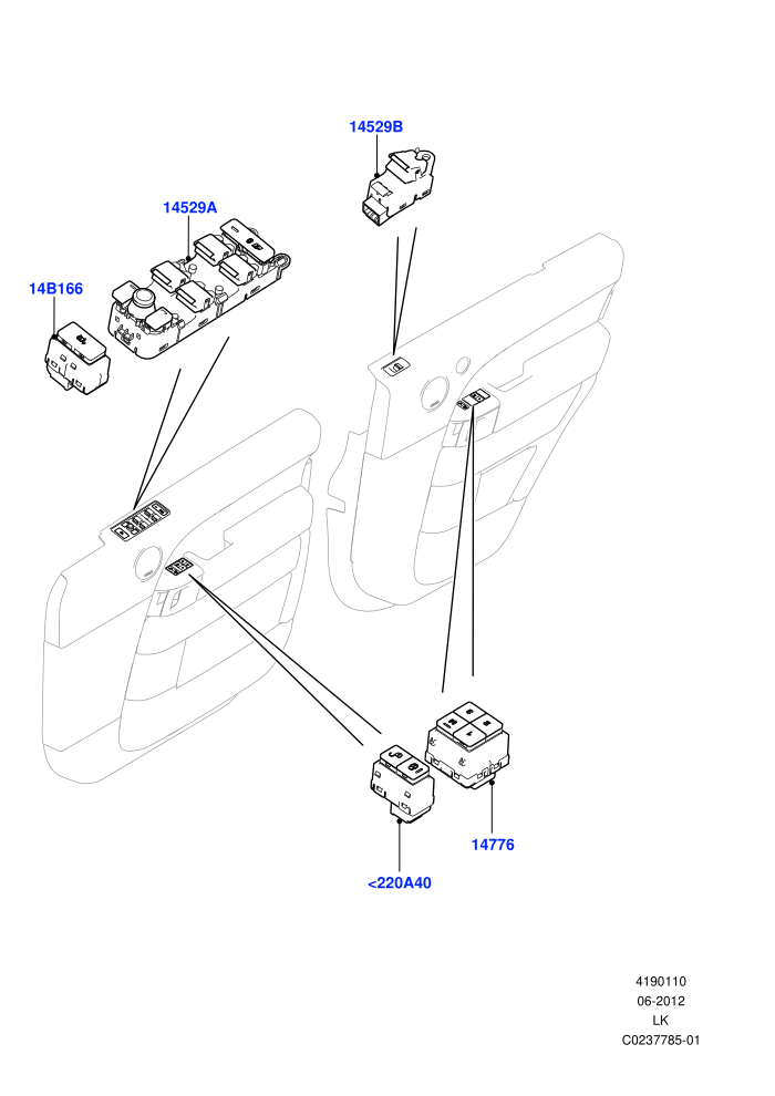 Switches (Front And Rear Doors)((V)TOHA999999)