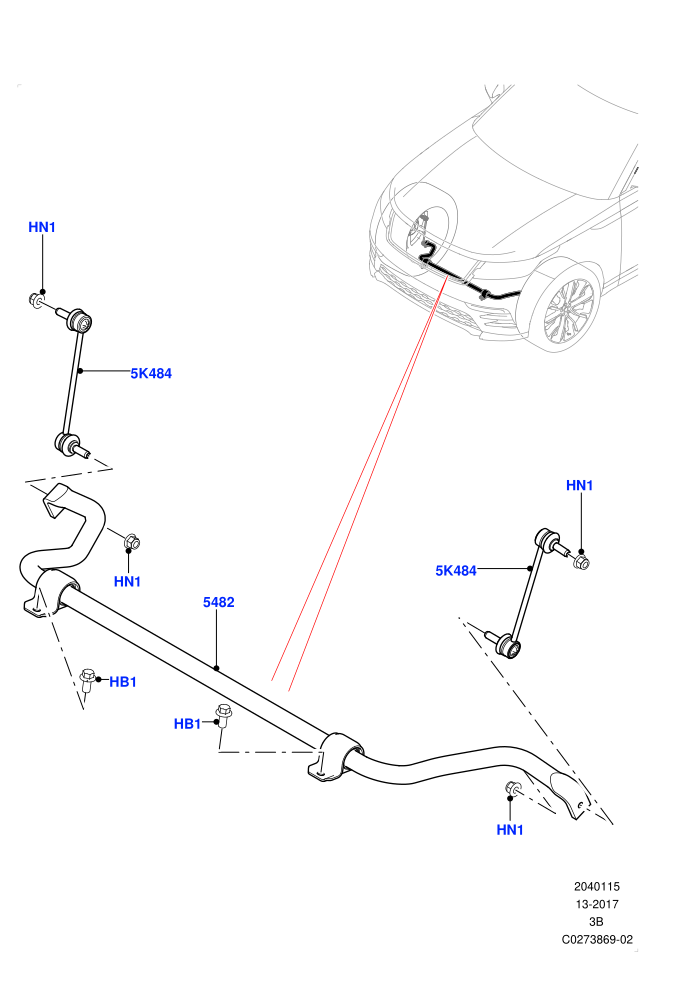 Front Cross Member & Stabilizer Bar (Conventional Stabilizer Bar)