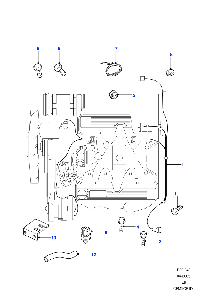 Harness-engine (V8 EFI Petrol)