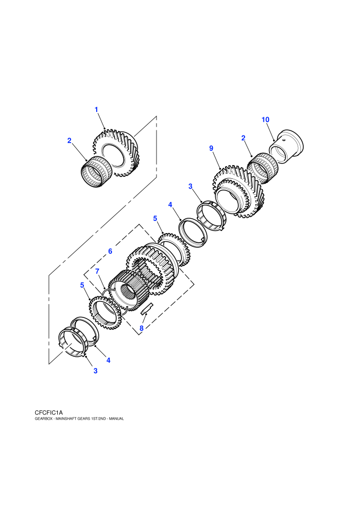 Mainshaft Gears 1st/2nd (5 Speed Manual Transmission)