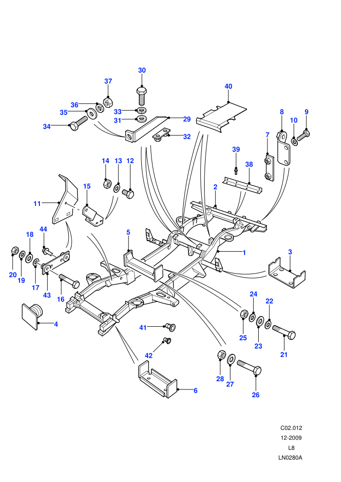 Chassis Frame Assembly (130&nbsp;Wheelbase)((V)FROM7A000001)