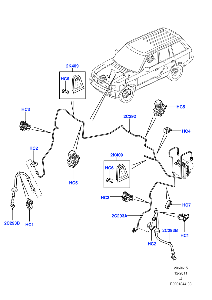 Front Brake Pipes (LHD)((V)FROMAA000001)