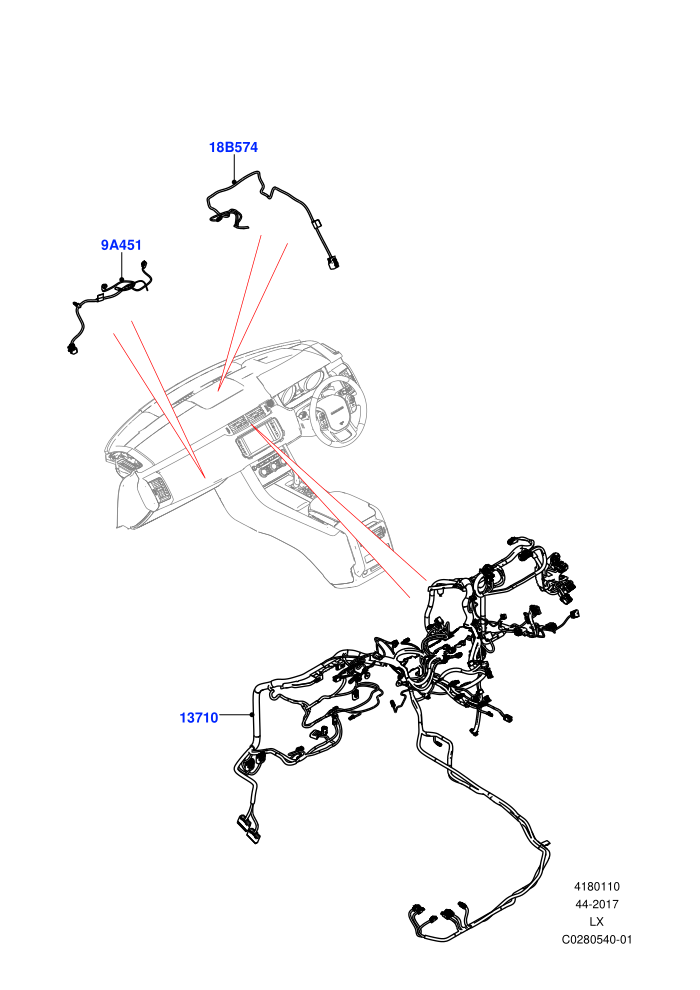 Electrical Wiring - Engine And Dash (Facia)((V)FROMJA000001)