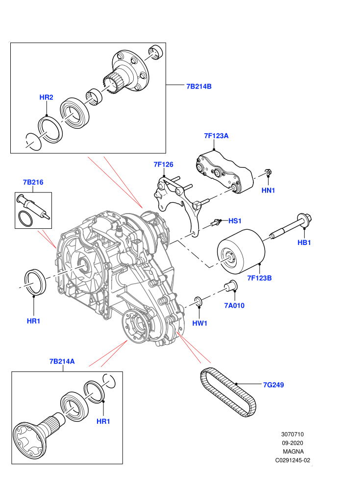 Transfer Drive Components (With 1 Speed Transfer Case)(Nitra Plant Build)((V)TOL2999999 (V)FROMK2000001)