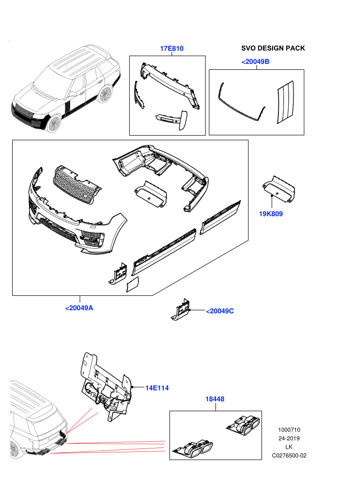 Exterior Body Styling Items (Diesel/Electric - Hybrid,For Unleaded Fuel,Standard Wheelbase,With Diesel Fuel Capability,With Front Fog Lamps)(SVO Design Pack Kits)((V)TOHA999999)