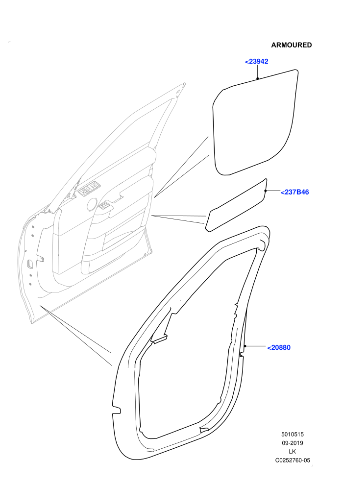 Front Door Trim Installation (Armoured)((V)FROMEA000001)