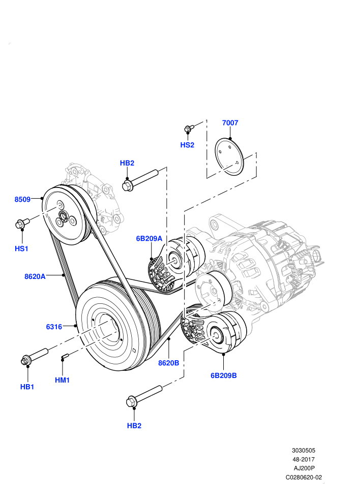 Pulleys And Drive Belts (2.0L AJ200P Hi PHEV)((V)FROMJA000001)