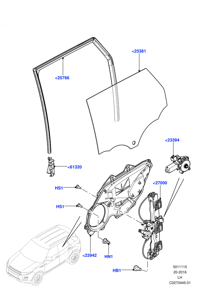 Rear Door Glass And Window Controls (Changsu (China))((V)FROMEG000001)