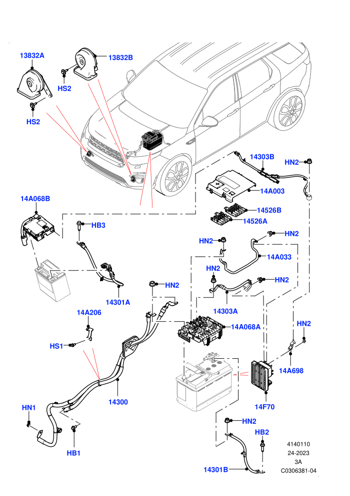 Battery Cables And Horn (Changsu (China))((V)TOPG165059 (V)FROMKG446857)