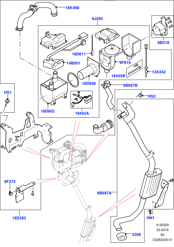 Auxiliary Fuel Fired Pre-Heater (Electric Auxiliary Coolant Pump,With Fuel Fired Heater)(Heater Components,Solihull Plant Build)((V)TOHA999999 (V)FROMHA000001)
