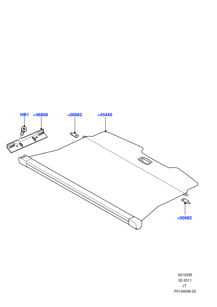 Load Compartment Trim (Package Tray)((V)TO9A999999)
