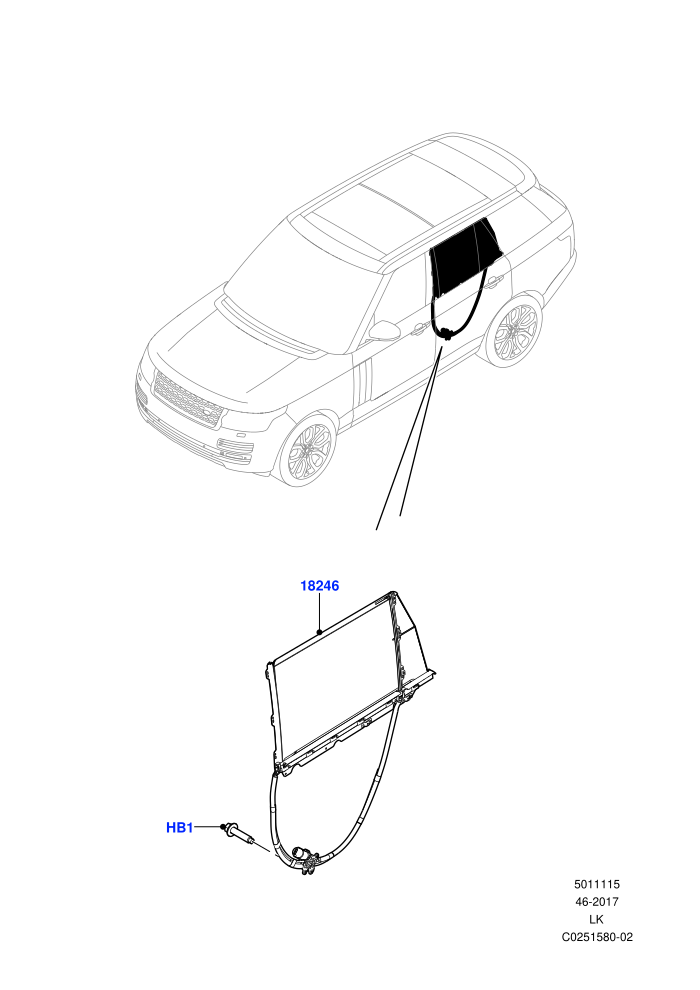 Rear Door Glass And Window Controls (Long Wheelbase)