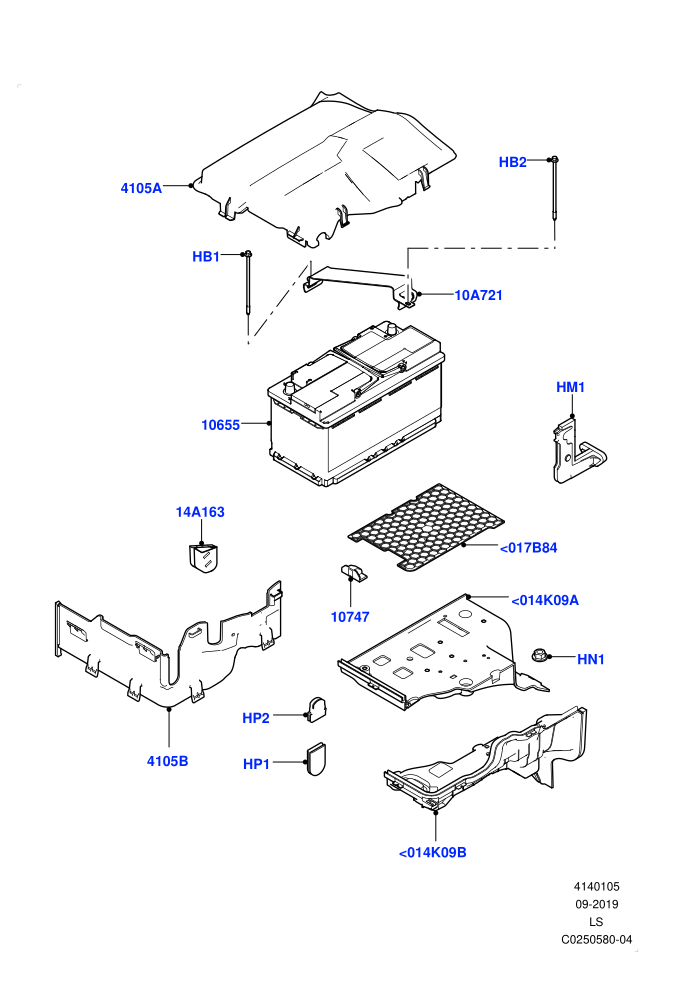 Battery And Mountings (RHD)(LH)((V)FROMEA000001)