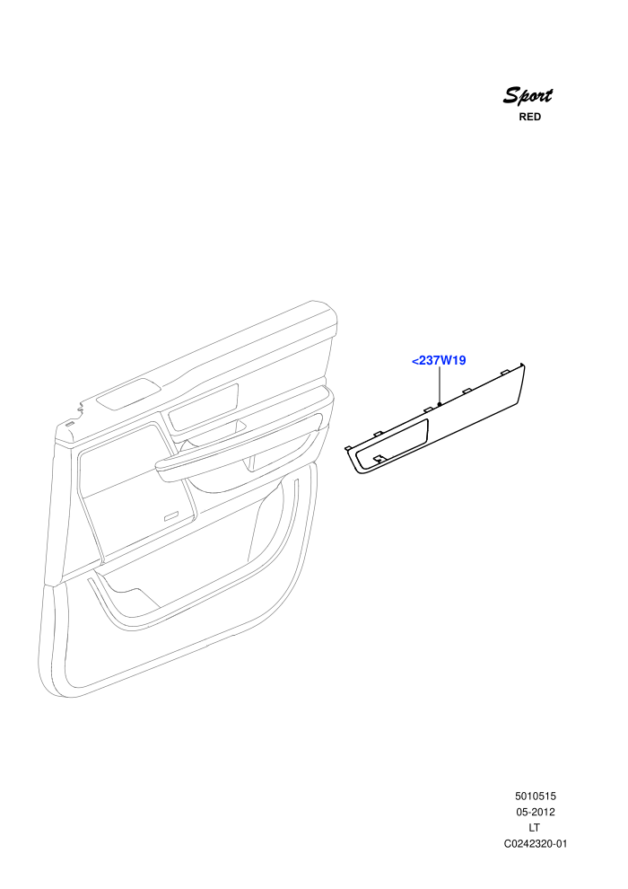 Front Door Trim Installation (Red Sport LE)((V)FROMDA000001)