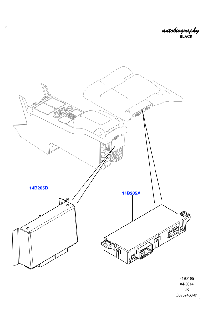 Vehicle Modules And Sensors (Console Deployable Tables)(Rear Console)((V)FROMEA000001)